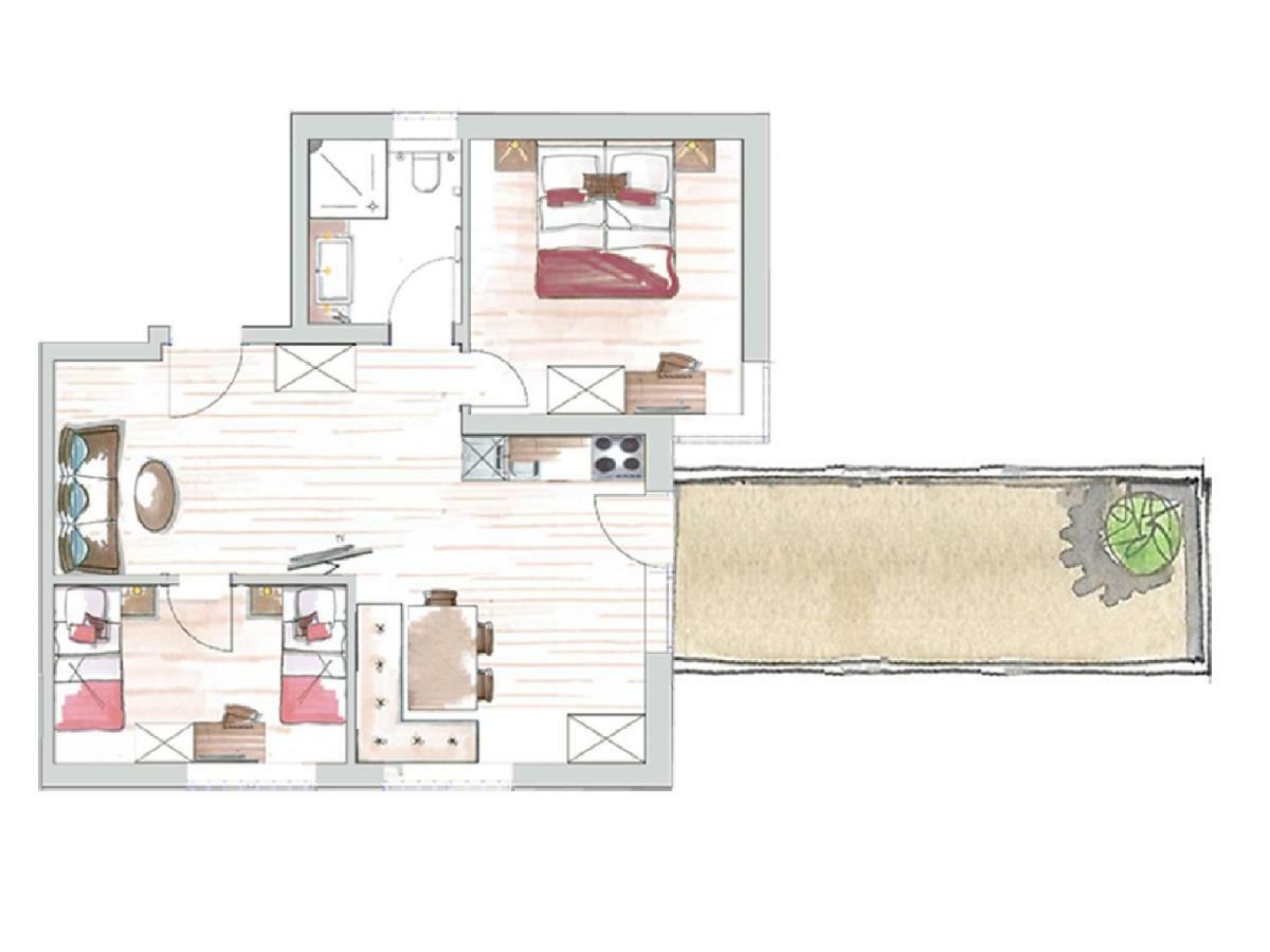 נאודרס Collina Hotel Garni מראה חיצוני תמונה